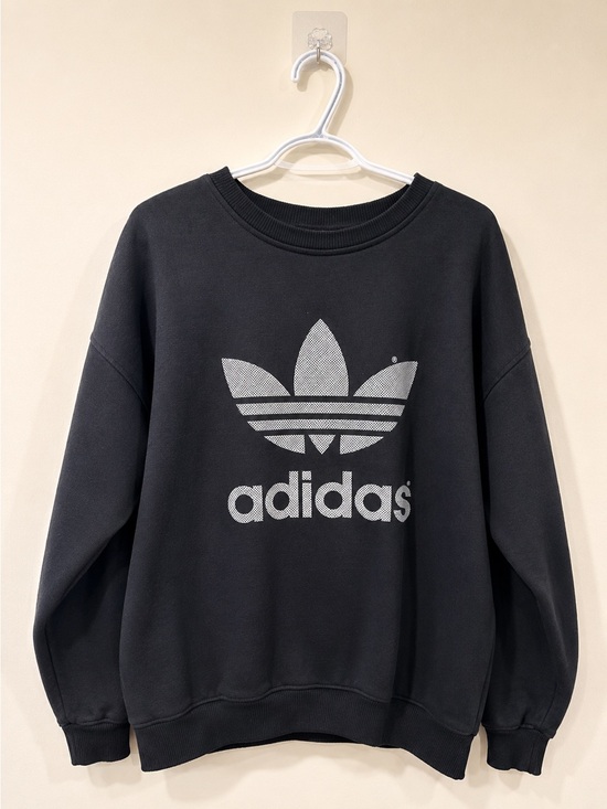 adidas Tops - Vintage Made in Canada Adidas Trefoil Crewneck Sweatshirt Black Oversized L